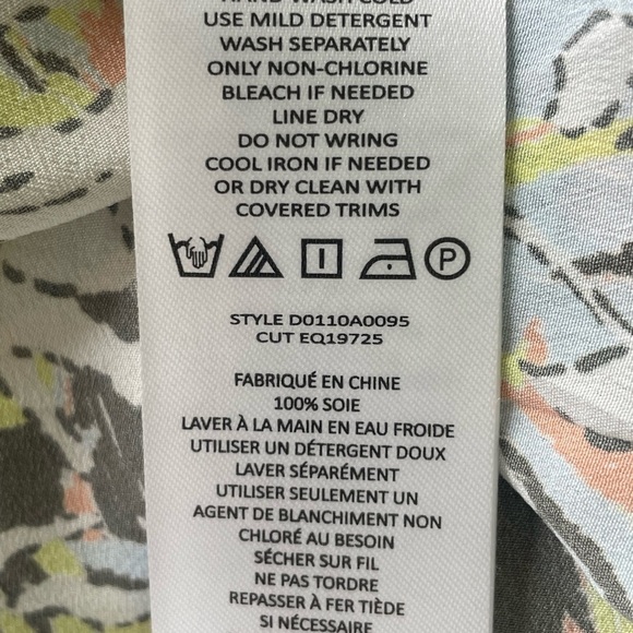 Equipment Femme dress silk midi floral sz 8 assymetric hem sleeveless - Picture 7 of 9